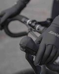 SANTINI Langfinger-Fahrradhandschuhe - VEGA XTREME - Schwarz