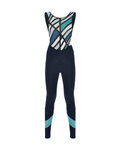 SANTINI Lange Fahrradhose mit Trägern - CORAL RAGGIO LADY - Blau/Schwarz
