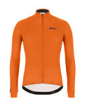 SANTINI Langarm Fahrradtrikot für den Winter - COLORE WINTER - Orange