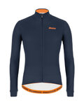 SANTINI Langarm Fahrradtrikot für den Winter - COLORE WINTER - Blau