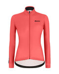 SANTINI Langarm Fahrradtrikot für den Winter - COLORE LADY WINTER - Rosa