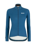 SANTINI Langarm Fahrradtrikot für den Winter - COLORE LADY WINTER - Blau