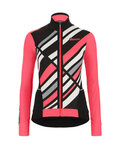 SANTINI Langarm Fahrradtrikot für den Winter - CORAL RAGGIO LADY - Rosa/Schwarz