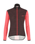 SANTINI Winddichte Fahrradjacke - NEBULA LADY - Schwarz/Rosa