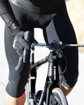 SANTINI 3/4 lange Fahrradhose mit Träger  - ADAPT 3/4 WINTER - Schwarz