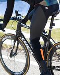 SANTINI Lange Fahrradhose mit Trägern - VEGA GRIDO WINTER - Grau/Schwarz