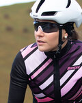 SANTINI Langarm Fahrradtrikot für den Winter - CORAL RAGGIO LADY - Rosa/Schwarz