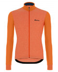 SANTINI Radtrikot und Hose für den Winter - COLORE PURO+OMNIA - Orange/Schwarz