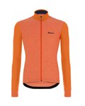 SANTINI Langarm Fahrradtrikot für den Winter - COLORE PURO WINTER - Orange