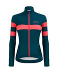 SANTINI Langarm Fahrradtrikot für den Winter - CORAL BENGAL LADY - Blau