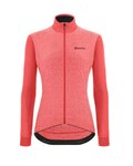 SANTINI Langarm Fahrradtrikot für den Winter - COLORE PURO LADY W - Rosa