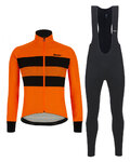 SANTINI Fahrradjacke und Hose für den Winter - COLORE BENGAL WINTER - Schwarz/Orange