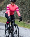 SANTINI Langarm Fahrradtrikot für den Winter - CORAL BENGAL LADY - Rosa