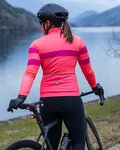 SANTINI Langarm Fahrradtrikot für den Winter - CORAL BENGAL LADY - Rosa