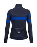 SANTINI Langarm Fahrradtrikot für den Winter - CORAL BENGAL LADY - Blau