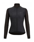 SANTINI Radtrikot und Hose für den Winter - COLORE PURO+OMNIA W - Schwarz