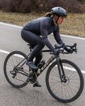 SANTINI Langarm Fahrradtrikot für den Winter - COLORE PURO LADY - Schwarz
