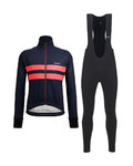SANTINI Fahrradjacke und Hose für den Winter - COLORE HALO + LAVA - Blau/Schwarz