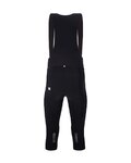 SANTINI 3/4 lange Fahrradhose mit Träger  - ADAPT SHELL - Schwarz