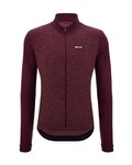 SANTINI Langarm Fahrradtrikot für den Winter - PURE - bordeaux