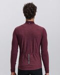 SANTINI Langarm Fahrradtrikot für den Winter - PURE - bordeaux