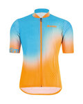 SANTINI Kurzarm Fahrradtrikot - TERRA MTB - Orange/Türkis