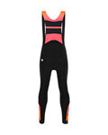 SANTINI Lange Fahrradhose mit Trägern - COMMAND WINTER - Orange/Schwarz