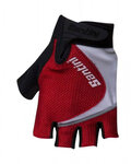SANTINI Fingerlose Fahrradhandschuhe - STUDIO - Schwarz/Rot