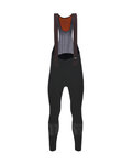 SANTINI Lange Fahrradhose mit Trägern - NUHOT WINTER - Schwarz