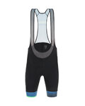 SANTINI Kurze Fahrradhose mit Trägern - LA VUELTA 2019 - Blau/Schwarz