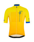 SANTINI Kurzarm Fahrradtrikot - LA VUELTA 2019 - Blau/Gelb