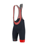 SANTINI Kurze Fahrradhose mit Trägern - LA VUELTA 2020 - Rot/Schwarz