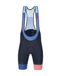 SANTINI Kurze Fahrradhose mit Trägern - LA VUELTA 2021 - Blau