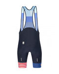 SANTINI Kurze Fahrradhose mit Trägern - LA VUELTA 2021 - Blau