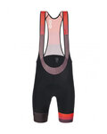 SANTINI Kurze Fahrradhose mit Trägern - LA VUELTA 2021 - Rot/Schwarz