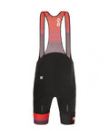 SANTINI Kurze Fahrradhose mit Trägern - LA VUELTA 2021 - Rot/Schwarz