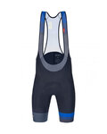 SANTINI Kurze Fahrradhose mit Trägern - LA VUELTA 2021 - Blau