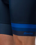 SANTINI Kurze Fahrradhose mit Trägern - LA VUELTA 2021 - Blau