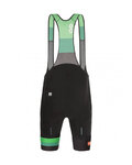 SANTINI Kurze Fahrradhose mit Trägern - LA VUELTA 2021 - Schwarz/Grün