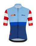 SANTINI Kurzarm Fahrradtrikot - LA VUELTA 2021 - Blau