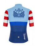 SANTINI Kurzarm Fahrradtrikot - LA VUELTA 2021 - Blau
