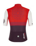 SANTINI Kurzarm Fahrradtrikot - LA VUELTA 2021 - Rot