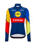 SANTINI Langarm Fahrradtrikot für den Winter - LIDL TREK 2024 - Gelb/Rot/Blau