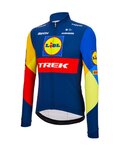 SANTINI Langarm Fahrradtrikot für den Winter - LIDL TREK 2024 - Gelb/Rot/Blau