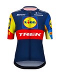 SANTINI Kurzarm Fahrradtrikot - LIDL TREK 2024 LADY - Gelb/Rot/Blau