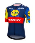 SANTINI Kurzarm Fahrradtrikot - LIDL TREK 2024 LADY - Gelb/Rot/Blau