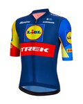 SANTINI Kurzarm Fahrradtrikot - LIDL TREK 2024 TEAM ORIGINAL - Rot/Gelb/Blau