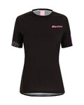 SANTINI Kurzarm Fahrradtrikot - SASSO MTB LADY - Schwarz/Rosa