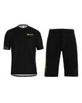 SANTINI MTB Radtrikot und Hose - SASSO MTB - Schwarz