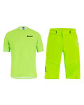 SANTINI MTB Radtrikot und Hose - SASSO MTB - Grün